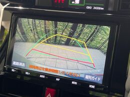 【バックカメラ】駐車時に後方がリアルタイム映像で確認できます。大型商業施設や立体駐車場での駐車時や、夜間のバック時に大活躍！運転スキルに関わらず、今や必須となった装備のひとつです！