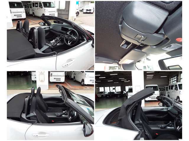 車内から操作可能！！開閉が簡単なソフトトップ！！天気のいい日はルーフを開けて爽快なドライブへお出かけください！！