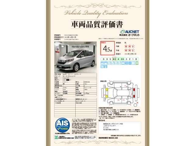 第3者機関によって車両状態証明書を発行しておりますので、状態の確認含めて安心、信頼、満足にお答えします。