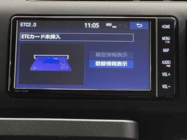 ナビ画面に連動したETCが付いてるので過去に利用した利用料金も一目で分かっちゃいます。　ETCの抜き忘れ、挿し忘れも警告してくれるので防犯、事故対策に安心ですね。