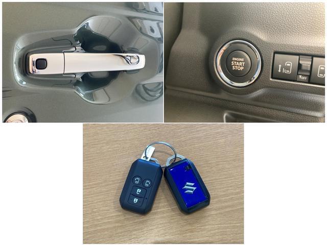 キーレスプッシュスタートシステムはカギを出さずにエンジン始動が可能です。　＊ブレーキを踏んでボタンを押すと、エンジンがかかります。