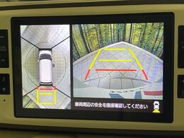 【パノラマモニター】専用のカメラにより、上から見下ろしたような視点で360度クルマの周囲を確認することができます☆死角部分も確認しやすく、狭い場所での切り返しや駐車もスムーズに行えます。