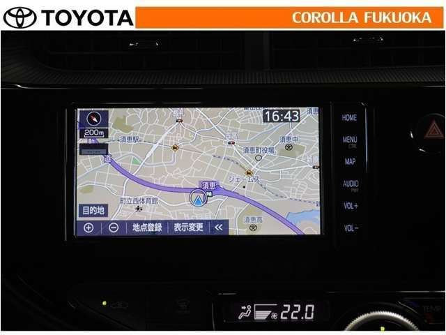 ナビゲーション付です、ナビがあるとやっぱり便利、スムーズに目的地近隣へ行けるのはとても安心します！