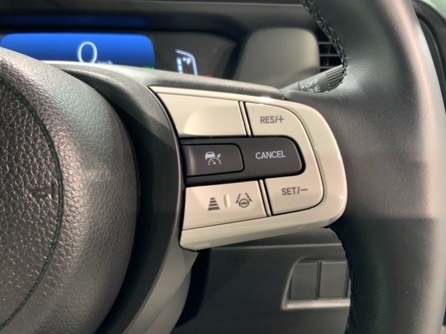 クルーズコントロールを装備しています。高速道路などで一定の速度で走ってくれるので運転が楽ですよ！速度を設定できますので、スピードの出しすぎにも注意できます。