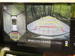 【パノラマモニター】専用のカメラにより、上から見下ろしたような視点で360度クルマの周囲を確認することができます☆死角部分も確認しやすく、狭い場所での切り返しや駐車もスムーズに行えます。