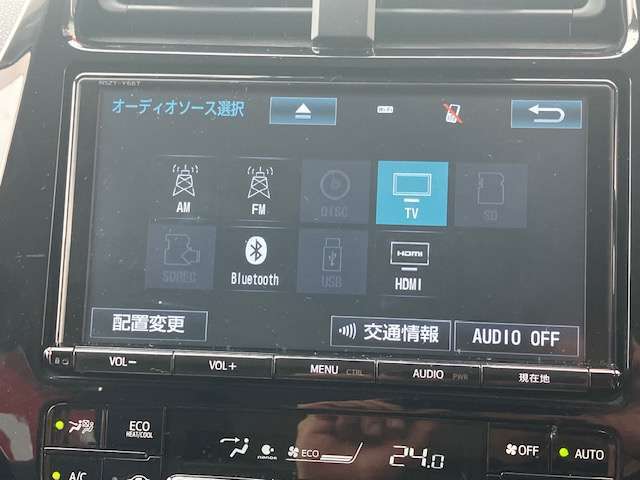 音楽ソース画面です。Bluetoothもついています。