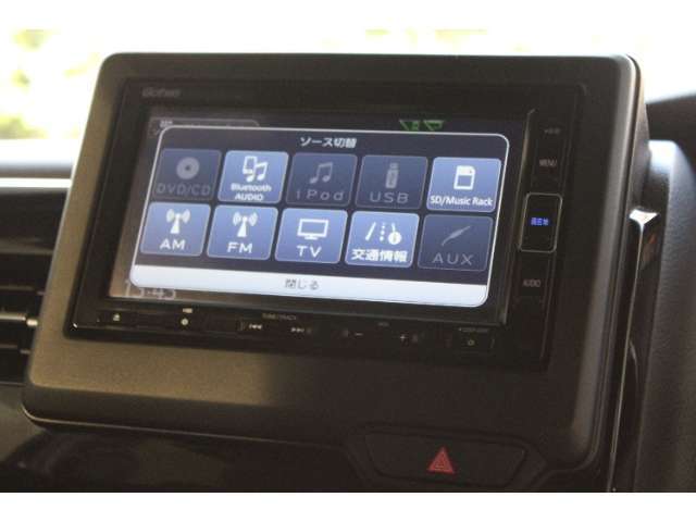 CD、DVD、SD、USB、Bluetooth、フルセグTV、ラジオをご使用いただけます♪