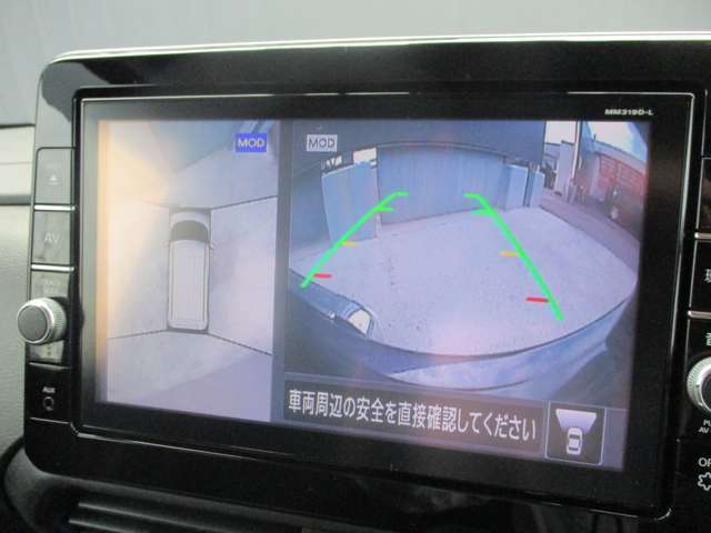 360度廻りを見渡せるアラウンドビューモニター搭載です。