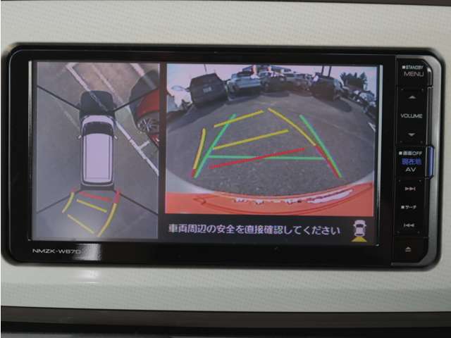 全方囲モニター装備♪駐車の際や狭い道での幅寄せなどの時に死角なしで安心です！
