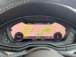 ●バーチャルコックピット：全体が液晶パネルとなっている先進的なメーターパネル。通常のスピードメーターとしての機能はもちろん、ナビ・オーディオ機能の確認・操作もでき、運転に集中しやすくなっております。