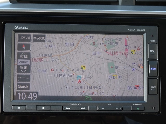 ギャザズメモリーナビ(VXMー184Ci)が装備されております。純正品なので保証対象となり安心してお使いいただけます。