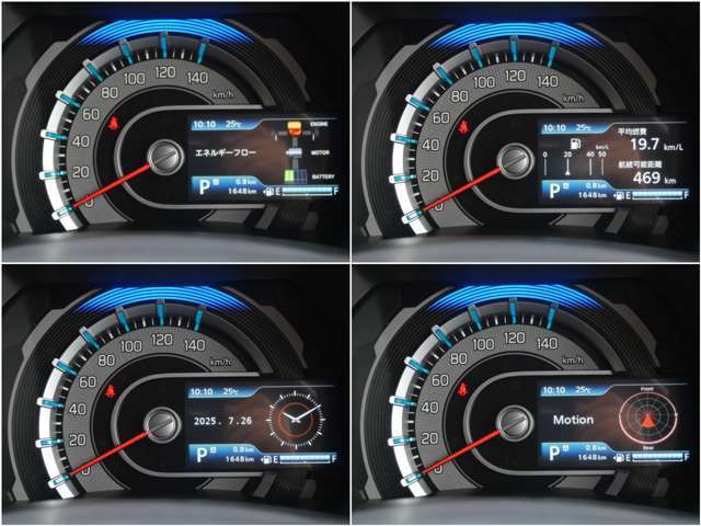 必要な情報を週に時にご確認頂けるメーター！