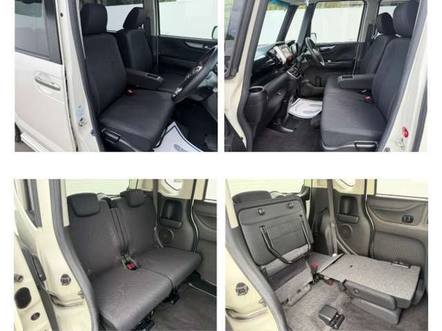 肌触りのいい適度な硬さの座り心地のいいシートです。多彩なシートアレンジも可能です。