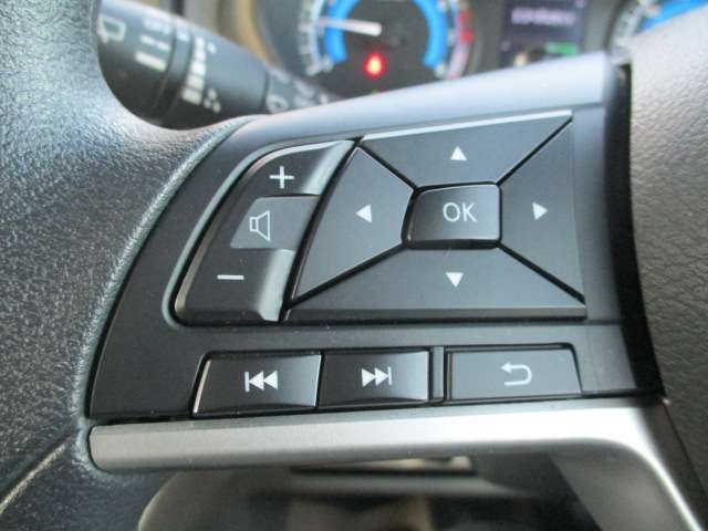 運転中もハンドルから手を放さずにオーディオ操作することができます。