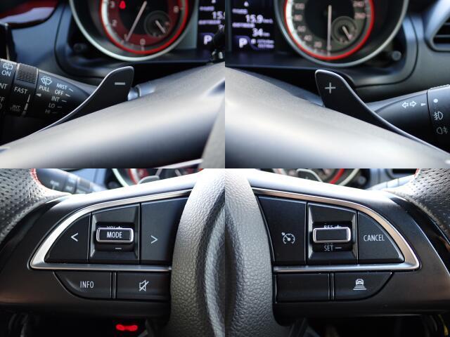 パドルシフト付きステアリング。クルーズコントロール装備しております。
