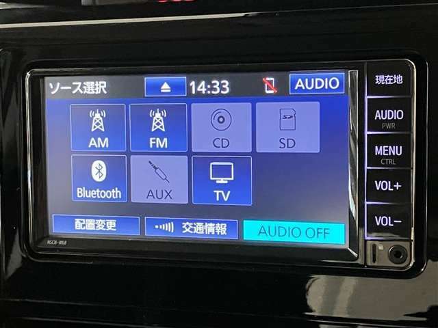 Bluetooth接続可能ですので、お持ちのスマホの音楽をナビで聴くこともできます♪（ご使用の端末によっては接続できないものもあるかもしれませんのでご了承ください）