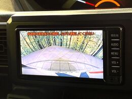 【バックカメラ】駐車時に後方がリアルタイム映像で確認できます。大型商業施設や立体駐車場での駐車時や、夜間のバック時に大活躍！運転スキルに関わらず、今や必須となった装備のひとつです！