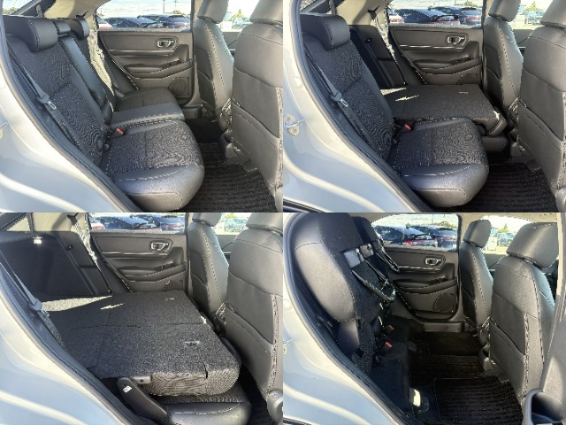 ☆ゆったりした座り心地のリアシート☆目立った擦れや汚れもありません☆背もたれを前に倒せば荷室が広がり、たくさんの荷物にも対応出来ます☆座面の跳ね上げも可能で高さのある荷物も積めます☆