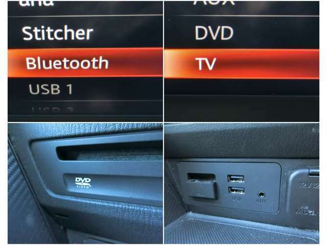 BluetoothやUSBは勿論、オプションのCD,TV、DVD搭載！