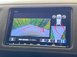 【マルチビューカメラシステム】専用のカメラにより、上から見下ろしたような視点で360度クルマの周囲を確認することができます☆死角部分も確認しやすく、狭い場所での切り返しや駐車もスムーズに行えます。