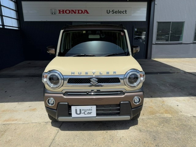 ハスラー ハイブリッド 特別仕様車 JスタイルIIのご紹介です！ボディーカラーはシフォンアイボリーメタリックとウッディブラウンの2トーンとなっております♪