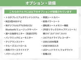 オプション多数装備！オプションの詳細はスタッフまでお気軽にお問い合わせください！