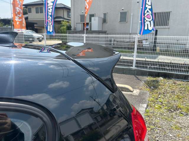 あまり見かけないデザインのリアスポイラーです。
