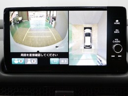 『マルチビューカメラシステム』カメラで映した周囲の映像をナビゲーション画面に表示し、ドライバーの死角を減らし運転負荷を軽減する機能です。映像は、車両の前後と左右のドアミラーに搭載した計4台で映します。