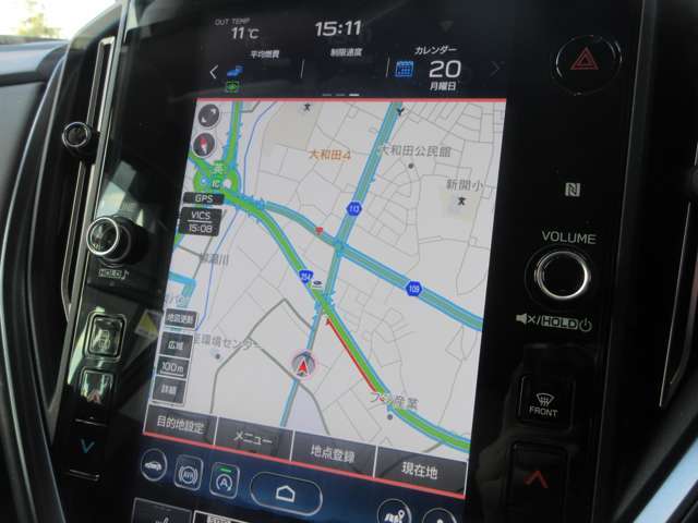 ★ナビ画面のアップ写真です。純正ですのでスイッチが大きく操作がしやすいです。