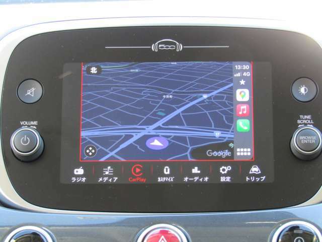 アップルカープレイ♪スマートフォンを接続してグーグルマップを利用することが出来ます♪