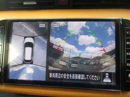 アラウンドビューモニターで車の周囲の情報が室内でわかります。