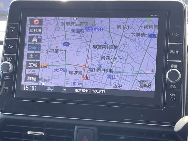 メモリーナビ装備！初めての場所でも安心ですね！