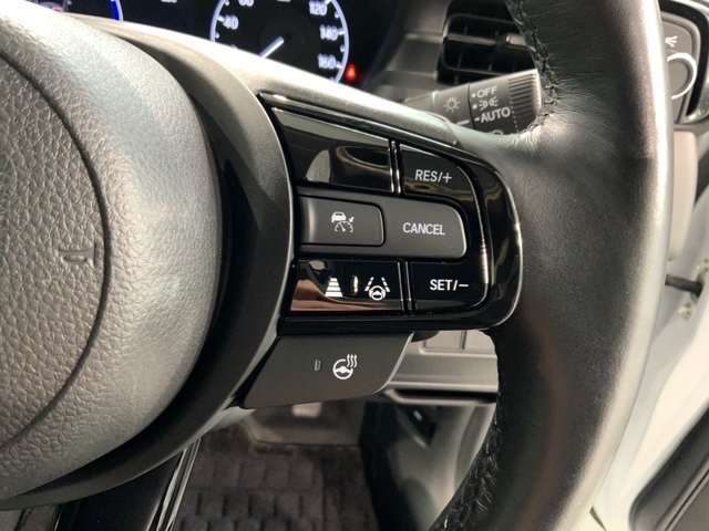 クルーズコントロールを装備しています。高速道路などで一定の速度で走ってくれるので運転が楽ですよ！速度を設定できますので、スピードの出しすぎにも注意できます。