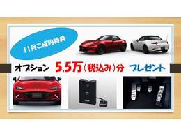 11月ご成約特典　オプション5.5万（税込み）プレゼント中です。