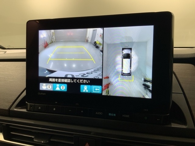全方位モニターがついています！　車の周囲を360°安全確認できるので、普段の駐車はもちろんの事、縦列駐車や幅寄せの際にも活躍してくれますよ。