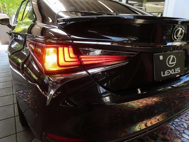 ■LEXUSリヤコンビガーニッシュ（クロームメッキ光輝仕様）リヤコンビランプの下部に光輝メッキをあしらうことで上質感を与え、リヤビューにワイドで伸びやかな印象のアクセントをもたらします。（DOP価格46,200<span class=