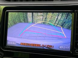 【バックカメラ】駐車時に後方がリアルタイム映像で確認できます。大型商業施設や立体駐車場での駐車時や、夜間のバック時に大活躍！運転スキルに関わらず、今や必須となった装備のひとつです！