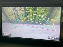 【バックカメラ】駐車時に後方がリアルタイム映像で確認できます。大型商業施設や立体駐車場での駐車時や、夜間のバック時に大活躍！運転スキルに関わらず、今や必須となった装備のひとつです！