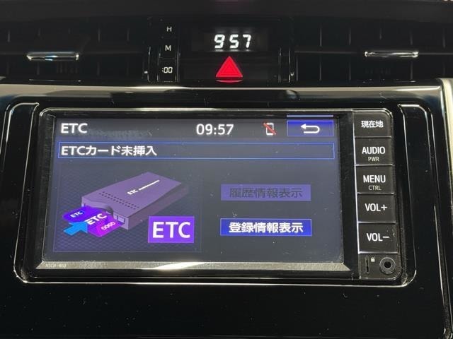 ナビ画面に連動したETCを装備しています。　過去に利用した利用料金も一目で分かって、とっても便利です。　ETCの抜き忘れ、挿し忘れも警告してくれるので安心ですね。