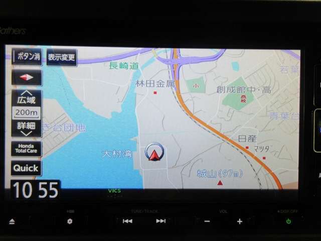 ナビ付で慣れない道も旅先でも安心。