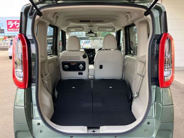 フルフラットに☆自転車や長尺物など、このサイズでも多彩なアレンジが可能です！