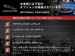 ◆オプション主要装備リストとなります。どれも英国の気品あふれる装備となり、ジャガー・ランドローバーならではの装備となります。どれも人気のある装備です。◆