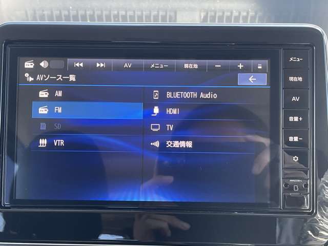 オーディオメニューです。Bluetoothに接続できます。