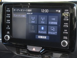 トヨタ純正ディスプレーオーディオを装着しております。AM、FM、Bluetoothがご使用いただけます。