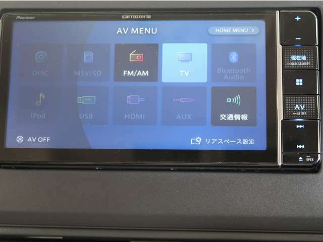 7V型HD/TV/DVD/CD/Bluetooth/SD/チューナー・AV一体型メモリーナビゲーション
