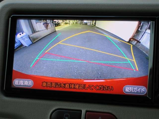 バックガイドモニターで、後方を確認しながら安心して駐車することができます。運転初心者も熟練者も必須の機能ですよ！