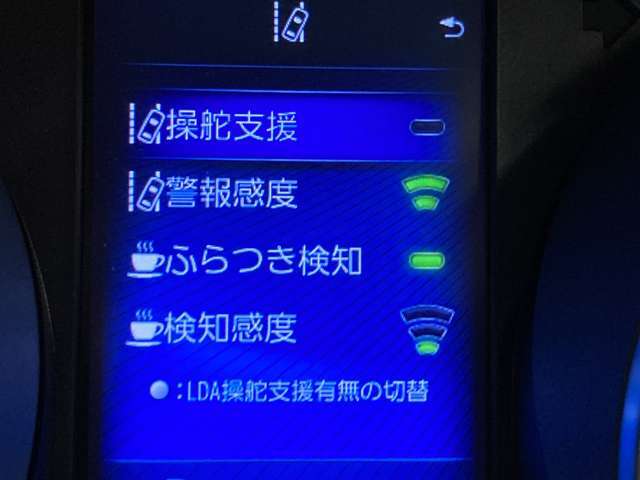 車線からのはみ出しをお知らせしてくれます！うっかり運転を防止してくれます。