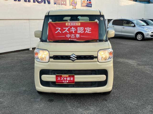 スペーシア入荷しました！ハイブリッドGタイプでFM/AMラジオ付きCDプレーヤーやキーレスプッシュスタートシステム、オートライト、リアパーキングセンサーなどを装備した一台です！