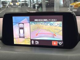 【360°ビューモニター】専用のカメラにより、上から見下ろしたような視点で360度クルマの周囲を確認することができます☆縦列駐車や幅寄せ時に活躍してくれます♪