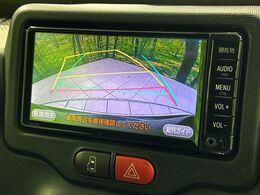 【バックカメラ】駐車時に後方がリアルタイム映像で確認できます。大型商業施設や立体駐車場での駐車時や、夜間のバック時に大活躍！運転スキルに関わらず、今や必須となった装備のひとつです！